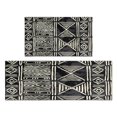 thumbnail image 1 of Luxurious 2-Piece Boho Black Kitchen Rug Set - Non-Slip, Washable, Ideal for Floors - Enhance Your Kitchen Decor Today, 1 of 7