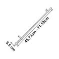 thumbnail image 3 of Graber 7/16-Inch Round Cafe Curtain Rod 18 to 28 inches (Adjustable, Nickel), 3 of 3