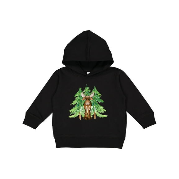 Inktastic Alaska Moose and Trees Toddler Hoodie