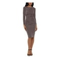 thumbnail image 3 of Betsy & Adam Womens Shimmer Sheath Dress, Metallic, 6, 3 of 4