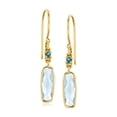 thumbnail image 3 of Ross-Simons 3.30 ct. t.w. Sky and London Blue Topaz Drop Earrings in 18kt Gold Over Sterling, Women's, Adult, 3 of 5