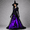 Purple, variant on Sorvello Women's Halloween Gothic Dress Treehouse Thorn Pattern Lace Chiffon Long Sleeve Round Neck Maxi Dress Party Witch Cosplay Costume Evening Gown for Women Blue L