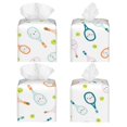 thumbnail image 2 of KLL Cute Tennis Rackets Print Tissue Box Cover,Leather Tissue Holder Square Facial Tissue Case Facial Paper Organizer Dispenser for Bathroom, Vanity Countertop, 2 of 7