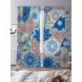 thumbnail image 2 of Boho Geometric Sheer Curtains 108 Inch Length 2 Panels Set, Southwest Abstract Traditional Art Voile Window Treatment Semi Sheer Long Curtains Drapes for Bedroom/Living Room/Kitchen 52"x108"x2, 2 of 7