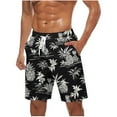 thumbnail image 2 of cllios Men's Swim Trunks Swimsuit Mens Floral Print Swim Board Short Bathing Suit Trendy Men Hawaiian Beach Shorts with Pockets Elastic Waist, 2 of 5