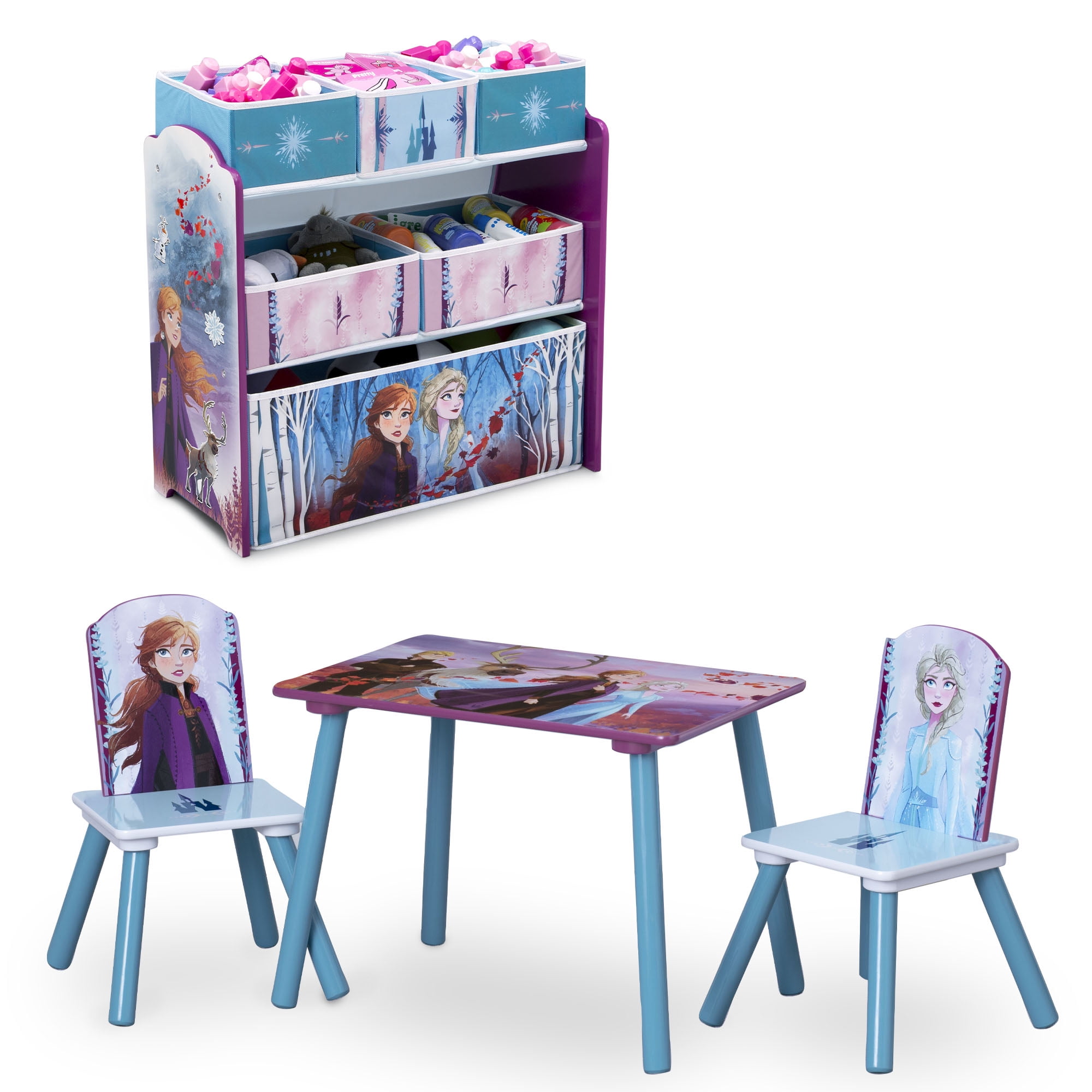 Frozen II Design and Store 6 Bin Toy Organizer by Delta Children 