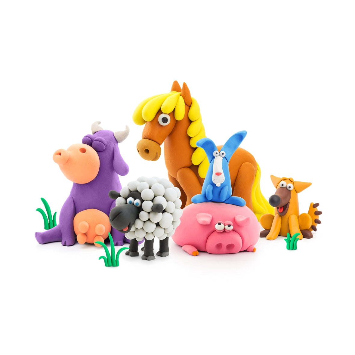 Hey Clay Animals, Air Dry Clay Kit with Interactive App for Kids & Tweens, Modeling Clay and Crafts Set