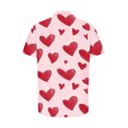 thumbnail image 5 of Stamzod Mens Button Down Shirt Lover Heart Valentines Summer Top Casual Oversized Hawaiian Tropical Shirts For Men Watermelon Red XXL, 5 of 5