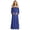 Blue, variant on Women's Maternity 450g Stretch Spandex Gown, Off-The-Shoulder Ruffle Sleeve Tiered Maxi Dress, Flowy Boho Pregnancy Photography & Formal Long Dress, 1pc, S/M/L/XL/XXL