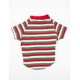 thumbnail image 2 of Leveret Big Dog Cotton Pajama Red White & Green Stripes L, 2 of 5