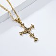 thumbnail image 2 of Ancient Jewelry Design 3 Tones 14K Yellow Gold Eye Of The Horus Cross Pendant Necklace Set For Man, 2 of 7