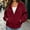 Wine, variant on Sevevn Women's Zip Drawstring Hooded Pocket Solid Color Fleece Jacket