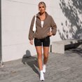 thumbnail image 2 of SUNBS Womens Fleece Jackets Zip Up Oversized Sweatshirts Winter Clothes Long Sleeve Sherpa Fall Outfits Fashion, 2 of 9