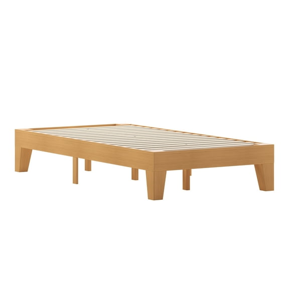 Flash Furniture Evelyn Collection Wood Platform Bed Frame, Natural, Full