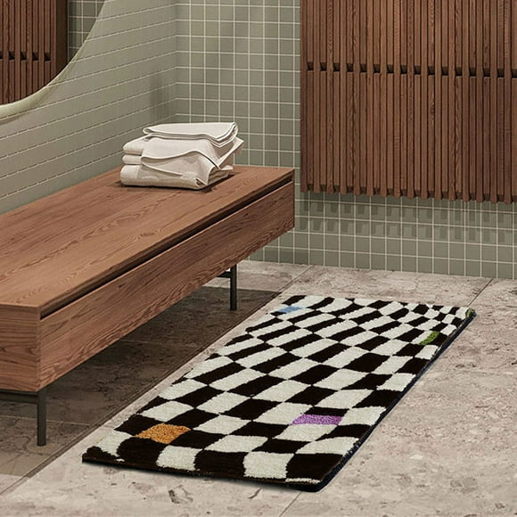 Anti Slip Doormat,Checkered Doormat Anti Skid Front Door Mat Cute Door Mat Custom Engineered