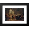 thumbnail image 2 of Adolph Menzel 18x14 Black Modern Framed Museum Art Print Titled - Concert for Flute with Frederick the Great in Sanssouci (1850-1852), 2 of 5