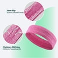 thumbnail image 3 of Athletic Sweat Bands Headbands for Women, Moisture Wicking Sweatbands Non-Slip Elastic Sports Hair Bands for Running, Workout, Yoga, Basketball, Tennis, Exercise, 3 of 6