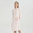 thumbnail image 2 of MERRYLIFE Women Bathrobes for Summer Short Loungewear Soft Lightweight Sleepwear Dual Pockets Adjustable Tie Kimono Robes Pink S-XL, 2 of 7
