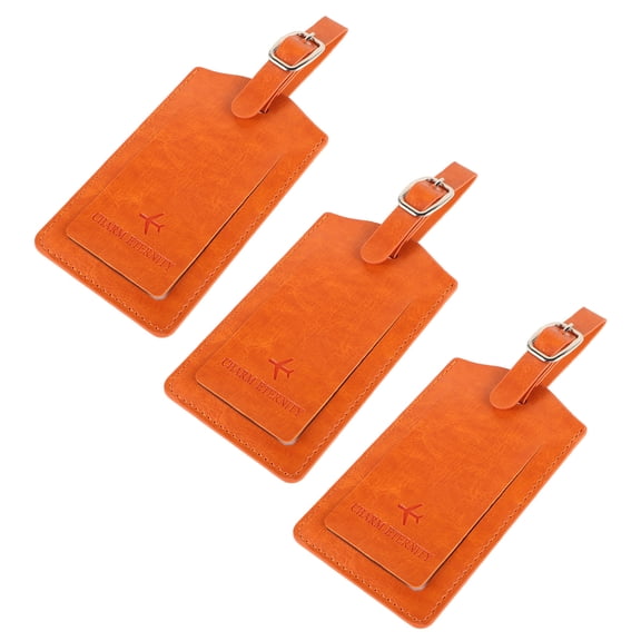 TITINICE 3Pcs Travel Tags for Luggage Durable PU Material Suitcase Bag Identification Tags