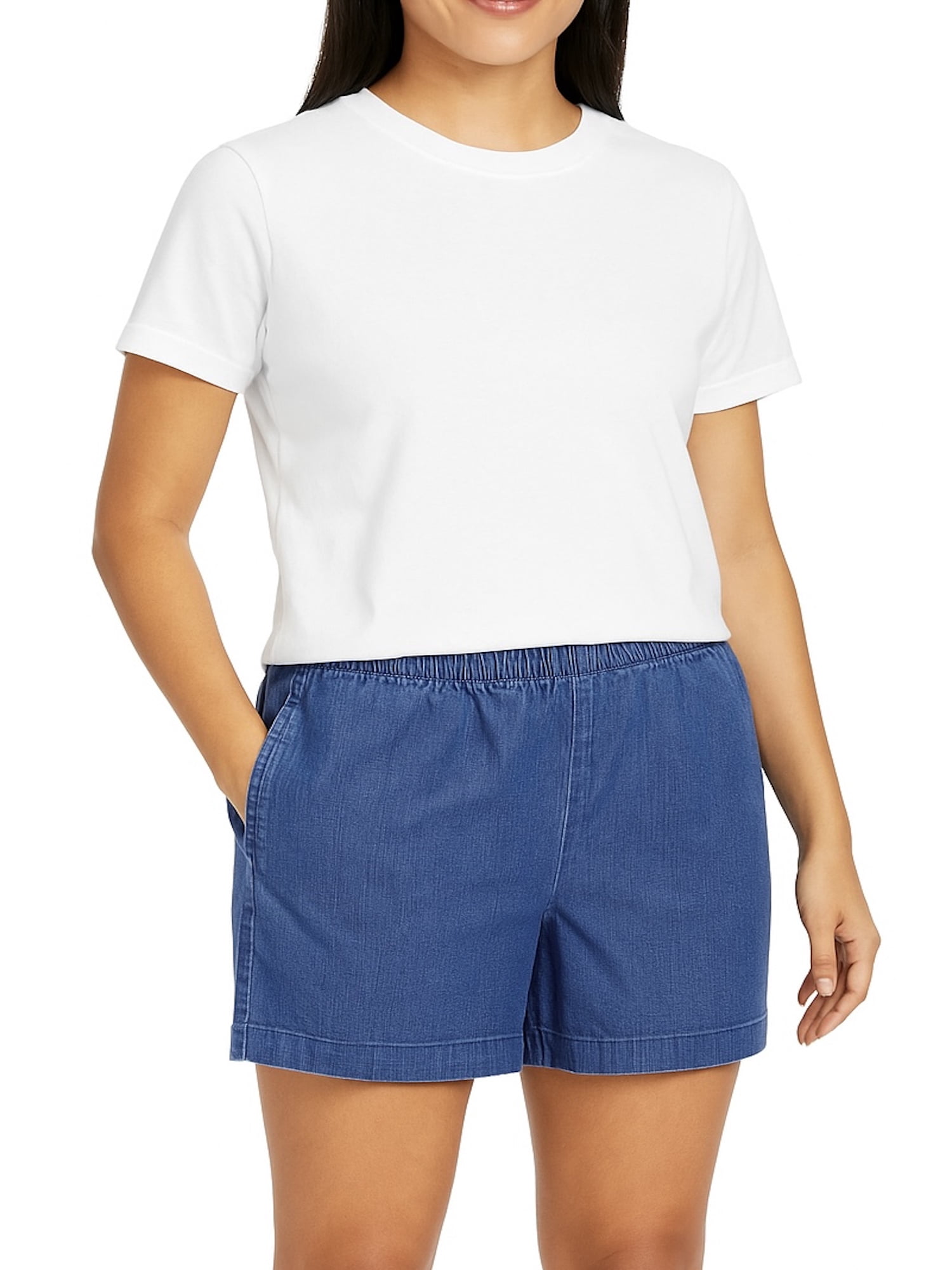Hawaiian Reserve Collection Women's Elastic Waist Denim Shorts