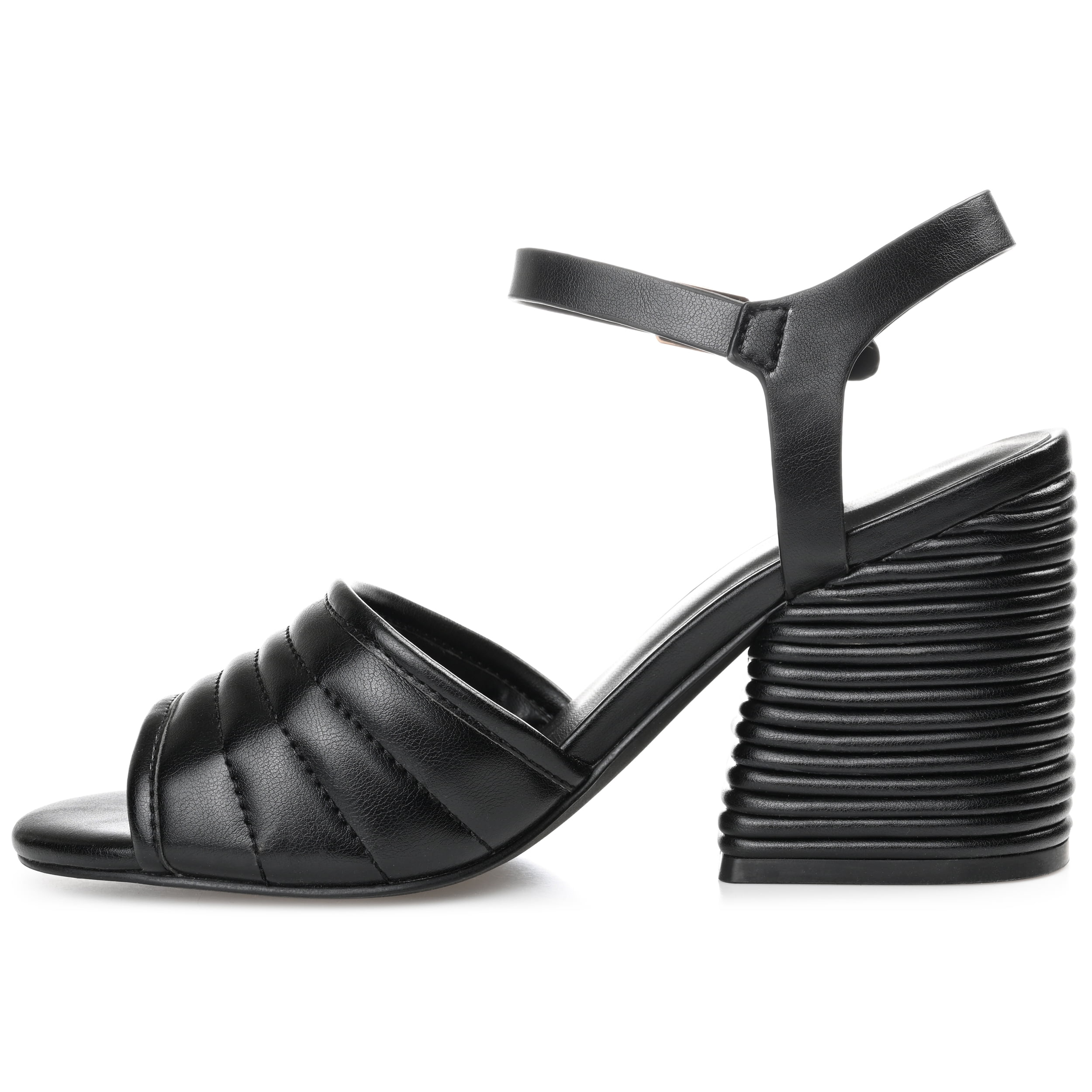 Journee Womens Charmaine Layered Block Heel Sandals