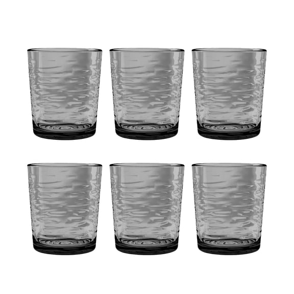 Foundry Acrylic Drinking Glass - Grey - 14.3 oz - Set of 6