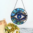thumbnail image 3 of Evil Eye Stained Glass Suncatcher, Amulet, Talisman, Good Luck Charm, Gifts, Window Hanging, Indoor Decor, Sun Catcher, 3 of 3