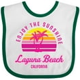thumbnail image 3 of Inktastic Summer Enjoy the Sunshine Laguna Beach California in Pink Boys or Girls Baby Bib, 3 of 4