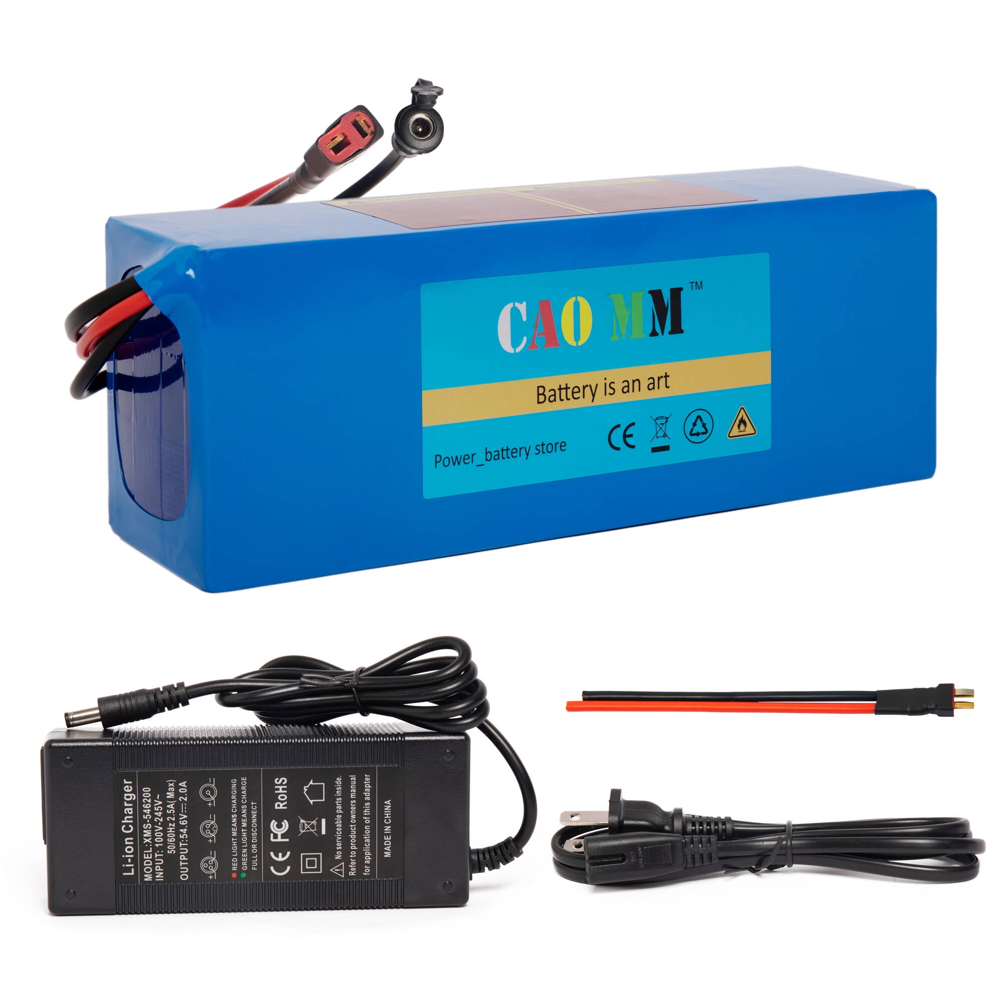 48V 20Ah Lithium Battery with Charger 35A BMS T Plug Ebike Battery