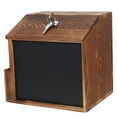 thumbnail image 6 of Clispeed Wall Mountable Wooden Mailbox for Classroom, Dark Brown Comment Box, Single Piece Organizer, 6 of 8