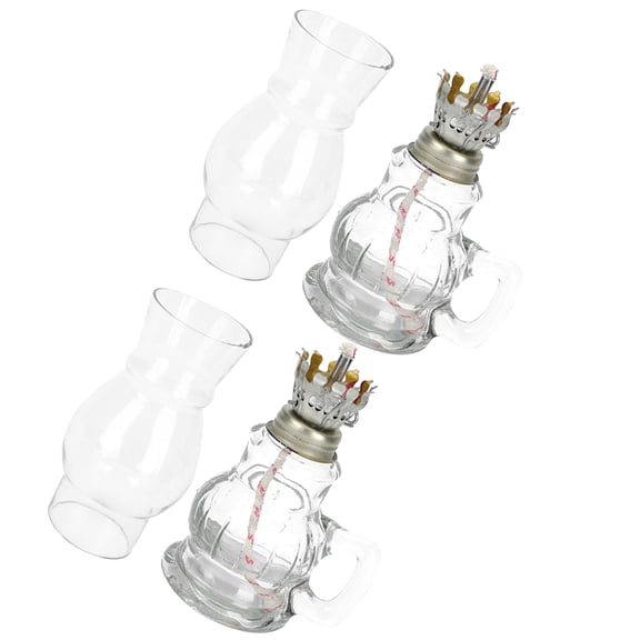 RENACLIPY Style Kerosene Lamp Indoor Decorative Oil Lantern Set of 2 Practical and Beautiful Lighting