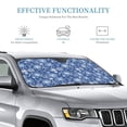 thumbnail image 3 of Fuzoiu whiet Snowflake blue background Print Car Windshield Sunshade,Foldable Reflective Sun Visor,Windshield Sun Shade,UV Rays Sun Visor Shade,Auto Front Sun Shield Shade-Medium, 3 of 8