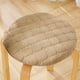 thumbnail image 5 of Cojín de asiento de piso de pana de 12 pulgadas | Almohada de meditación redonda con mechones | Espuma suave añadida para silla y piso | Asientos de tatami para sala de estar acogedora | Funda, 5 of 6