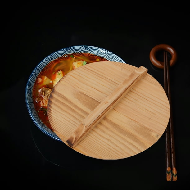 Couvercle de Wok Couvercle en Bois pour Ustensile de Cuisine Lot de 1 Couvercle de Wok Couvercle en Bois pour Ustensile de Cuisine Lot de 1