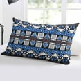 thumbnail image 5 of Blue Black Geometric Throw Pillow Cover 20 x 26 Inch Decorative Pillow Cover Modern Aztec Abstract Pattern Lumbar Pillowcase Seasonal Rectangle Cushion Case for Couch Sofa Bed Living Room, 5 of 7