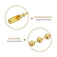 thumbnail image 3 of Uxcell 50pcs Cadenas de Bolas de 4 Pulgadas 2.4mm Dia Conector de Bola de Metal, Dorado, 3 of 7