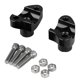 thumbnail image 2 of Black 1In Handlebar 1 1/2In Risers for Harley Dyna Softail Sportster XL 883 1200, 2 of 5
