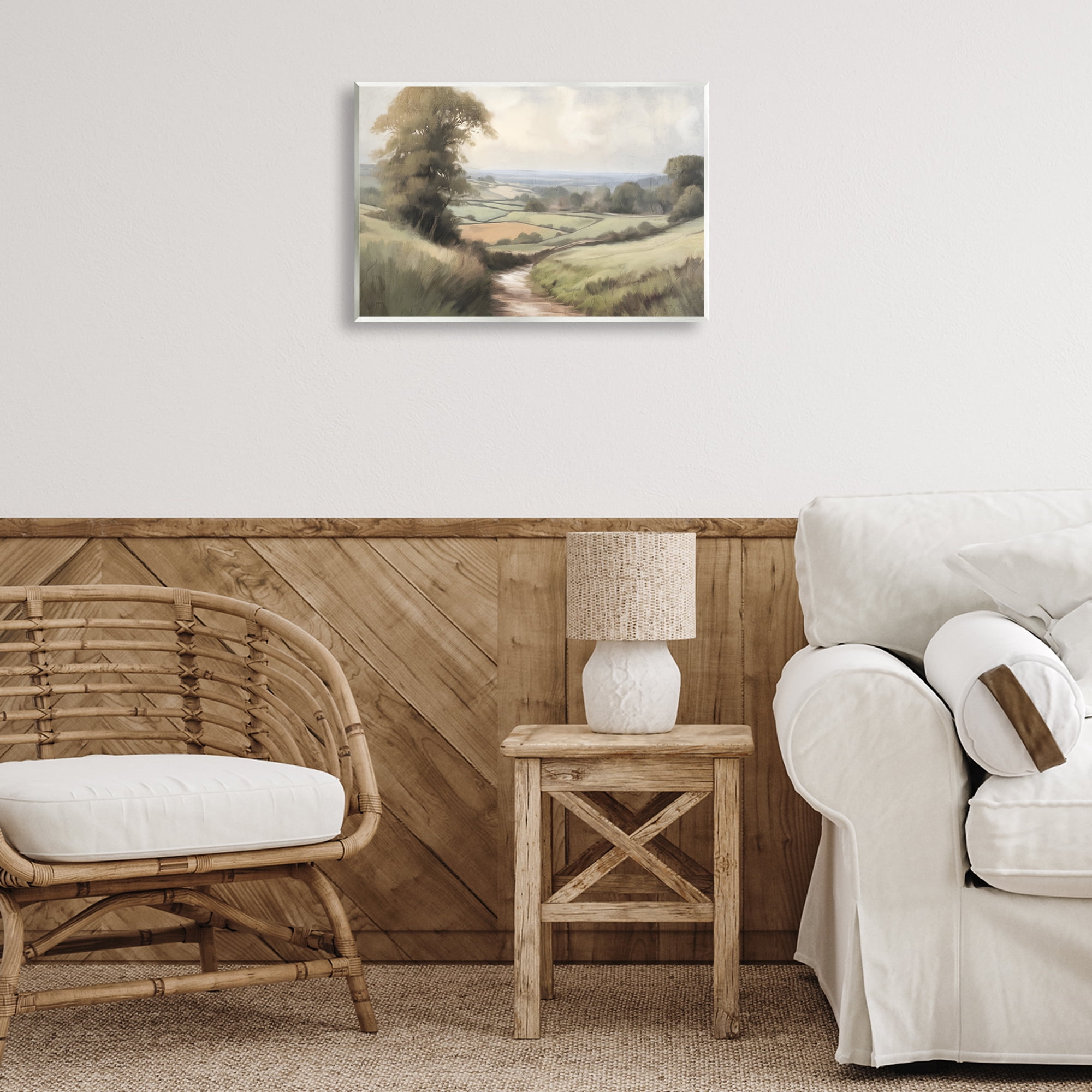 Stupell Industries Country Walk Path Landscape & Nature Painting Unframed Art Print Wall Art, 19 x 13