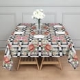 thumbnail image 3 of Pioneer Flower Floral Print Pattern Square Tablecloth, Waterproof Wipeable Spillproof Washable Table Cover for Home Kitchen Party Decor, 60"x60", 3 of 6