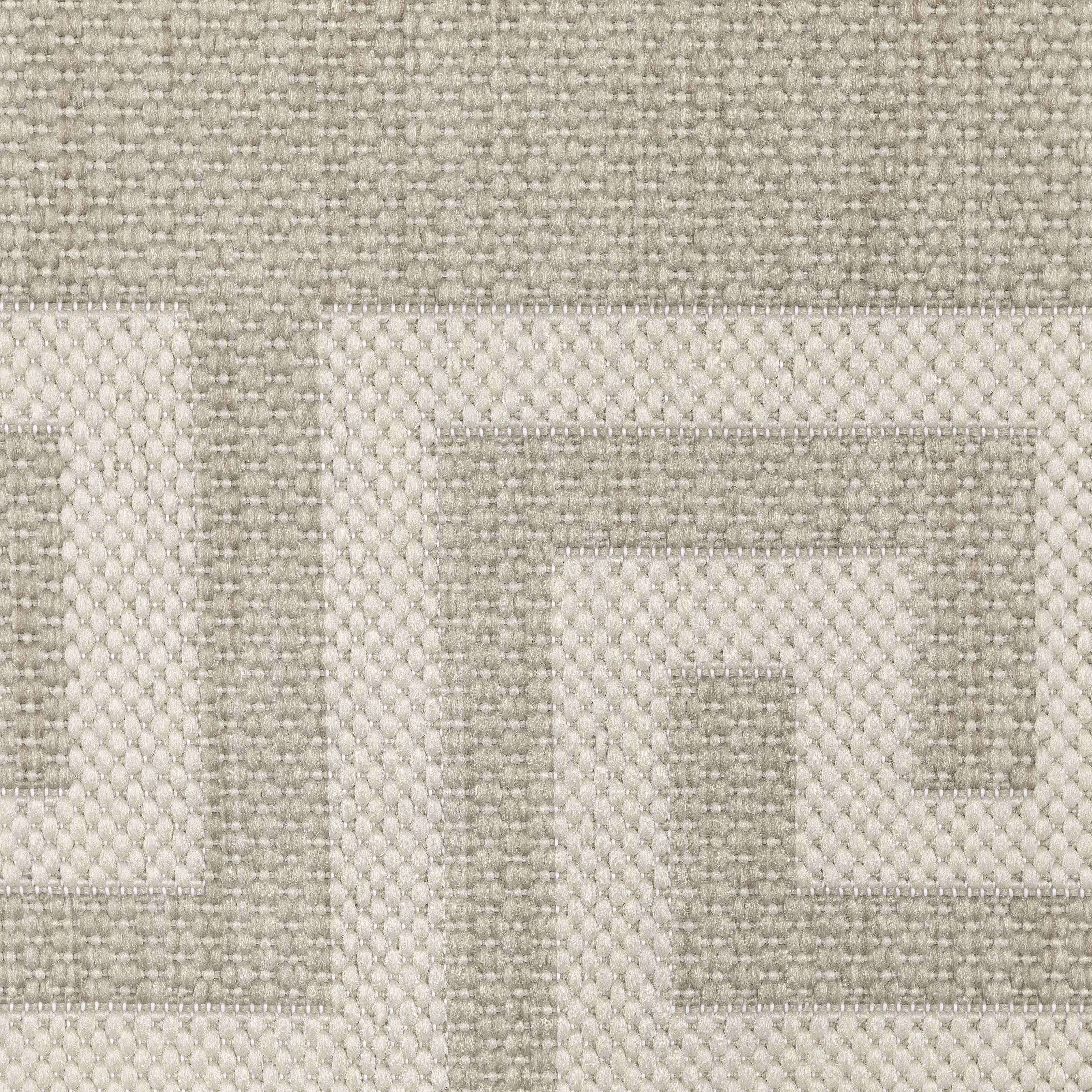 Avalon Home 5' x 7' Gray and Taupe Border Outdoor Rug