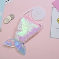 thumbnail image 3 of Faithtur Sac à Pièces Queue de Sirène pour Petites Filles, Sac Réversible à Paillettes avec Écailles de Poisson, 3 of 7
