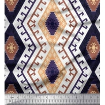 Soimoi Cotton Duck Fabric Aztec & Ikat Kilim Fabric Prints by Yard 42 Inch Wide