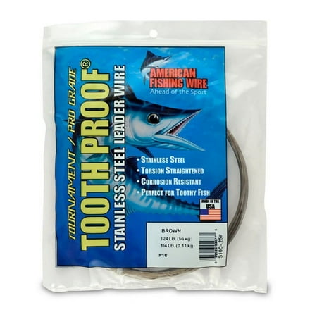 UPC: 0035926019812 | AFW S06C-0 #6 ToothProof Stainless Steel Single Strand Leader Wire 58
