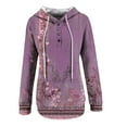 thumbnail image 6 of Patlollav Pntutb Womens Button Hoodies,Ladies Pocket Long Sleeve Tops Sweatershirt, 6 of 7