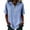 Blue, variant on Women's Hooded Zip Front Pullover Shirt Striped Loose Short Sleeve Hoodies Casual Drawstring Lightweight Tops