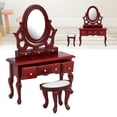 thumbnail image 4 of Miniature Furniture, Exquisite Workmanship Dollhouse Dressing Table, Perfect Fitment For Girls Kids Simulation Dressing Table, 4 of 8