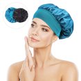 thumbnail image 3 of Zcyifa sleep cap 2pcs Nightcap Sleeping Hair Care Bouffant Elastic Bonnet Hat, 3 of 11
