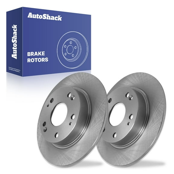 AutoShack Rear Solid Brake Rotors 2-PC Set Replacement for 2006-2015 Honda Civic 2013-2015 Acura ILX 2006-2011 Acura CSX 10.24" (260 mm)