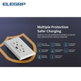 thumbnail image 3 of ELEGRP USB Outlets Receptacles, USB C Wall Outlet, 25W 5.0 Amp High Speed Charging USB Electrical Outlet, 15 Amp Tamper-Resistant Outlet with USB C Ports, UL Listed, Wall Plate Included, 3 of 8