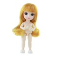 thumbnail image 2 of Mini muñeca de 16 pelucas y 13 articulaciones móviles Baoblaze Cuerpo de muñeca BJD con cabeza Amarillo, 2 of 8